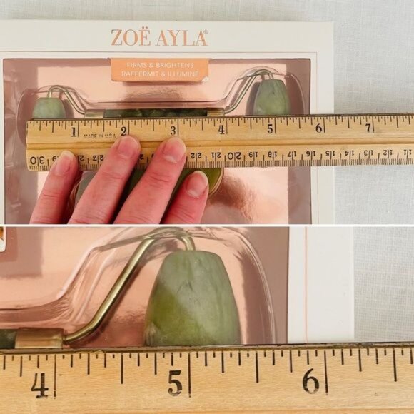 Zoe Ayla Jade Facial Roller and Gua Sha Set Firms and Brightens Natural Skincare - Picture 4 of 9